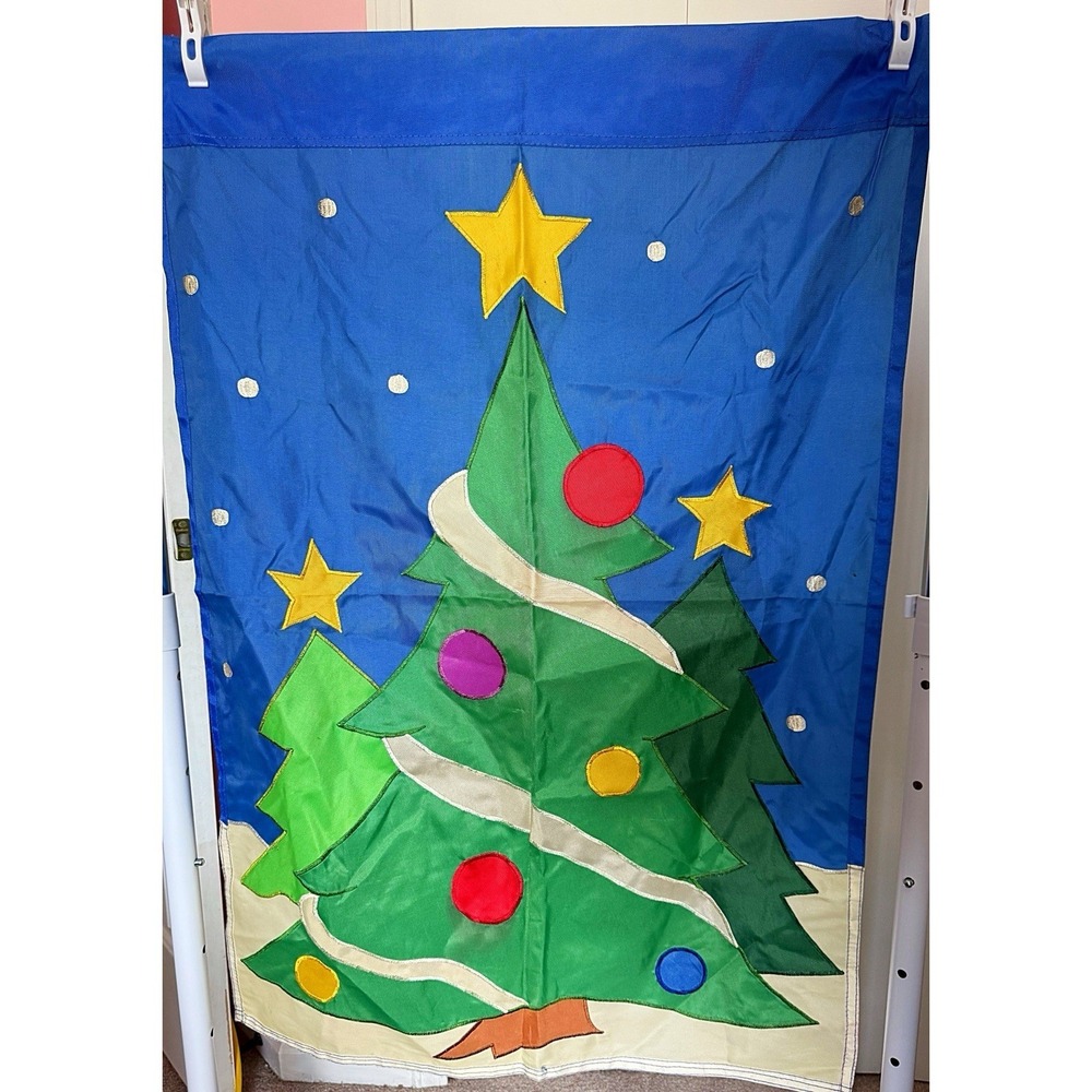 Christmas Tree Flag. 27" W By 40" L